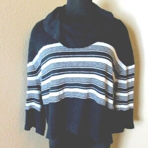 Free People Cowl Neck Crop Top Striped